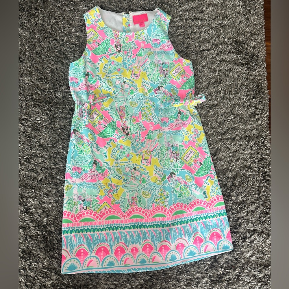 Lilly Pultzer sleeveless floral dress with hip tie detail